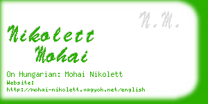 nikolett mohai business card